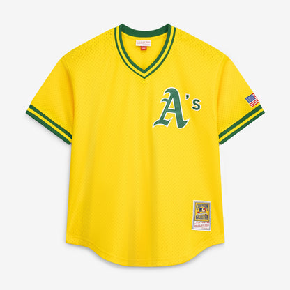 Mark McGwire Athletics Mitchell &amp;amp; Ness Authentic Batting Practice Jersey - Gold