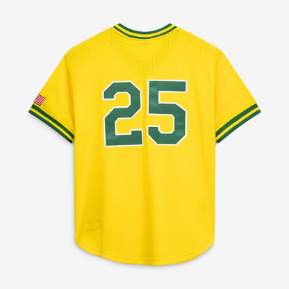 Mark McGwire Athletics Mitchell &amp;amp; Ness Authentic Batting Practice Jersey - Gold