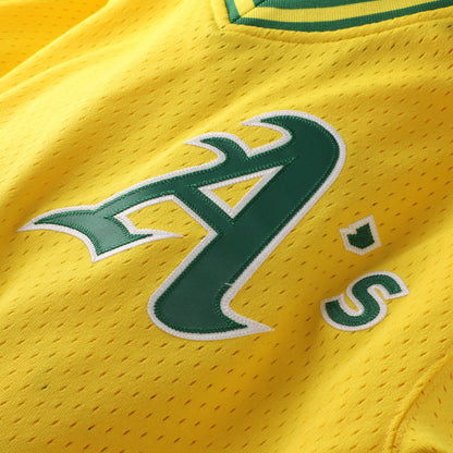 Mark McGwire Athletics Mitchell &amp;amp; Ness Authentic Batting Practice Jersey - Gold