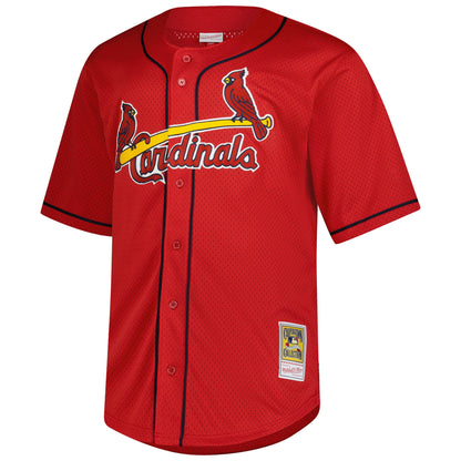Mark McGwire St. Louis Cardinals Mitchell &amp;amp; Ness Big &amp;amp; Tall Cooperstown Mesh Batting Practice Jersey - Red
