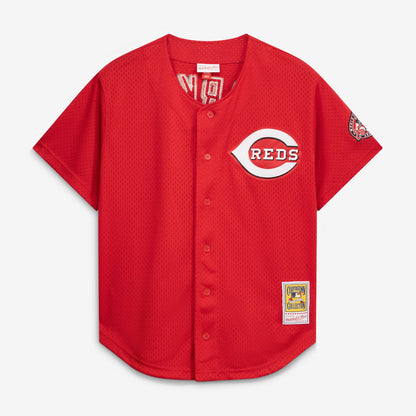 Barry Larkin Cincinnati Reds Mitchell &amp;amp; Ness Throwback Cooperstown Mesh Batting Practice Jersey - Red