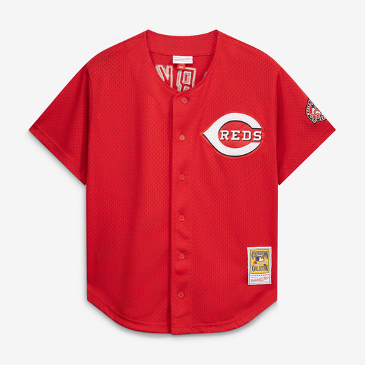 Barry Larkin Cincinnati Reds Mitchell &amp;amp; Ness Throwback Cooperstown Mesh Batting Practice Jersey - Red