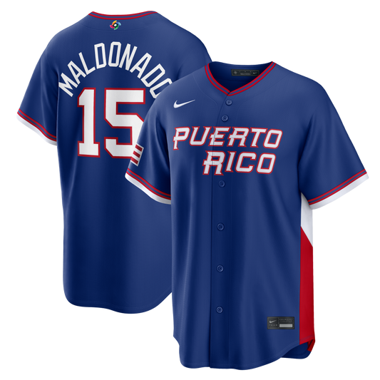 Martín Maldonado Puerto Rico Baseball Nike 2026 World Baseball Classic Road Stadium Jersey - Royal