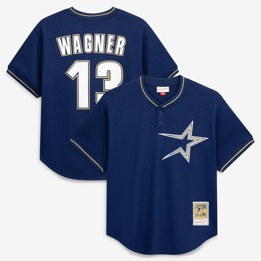 Billy Wagner Houston Astros Mitchell &amp;amp; Ness Authentic Batting Practice Jersey - Navy