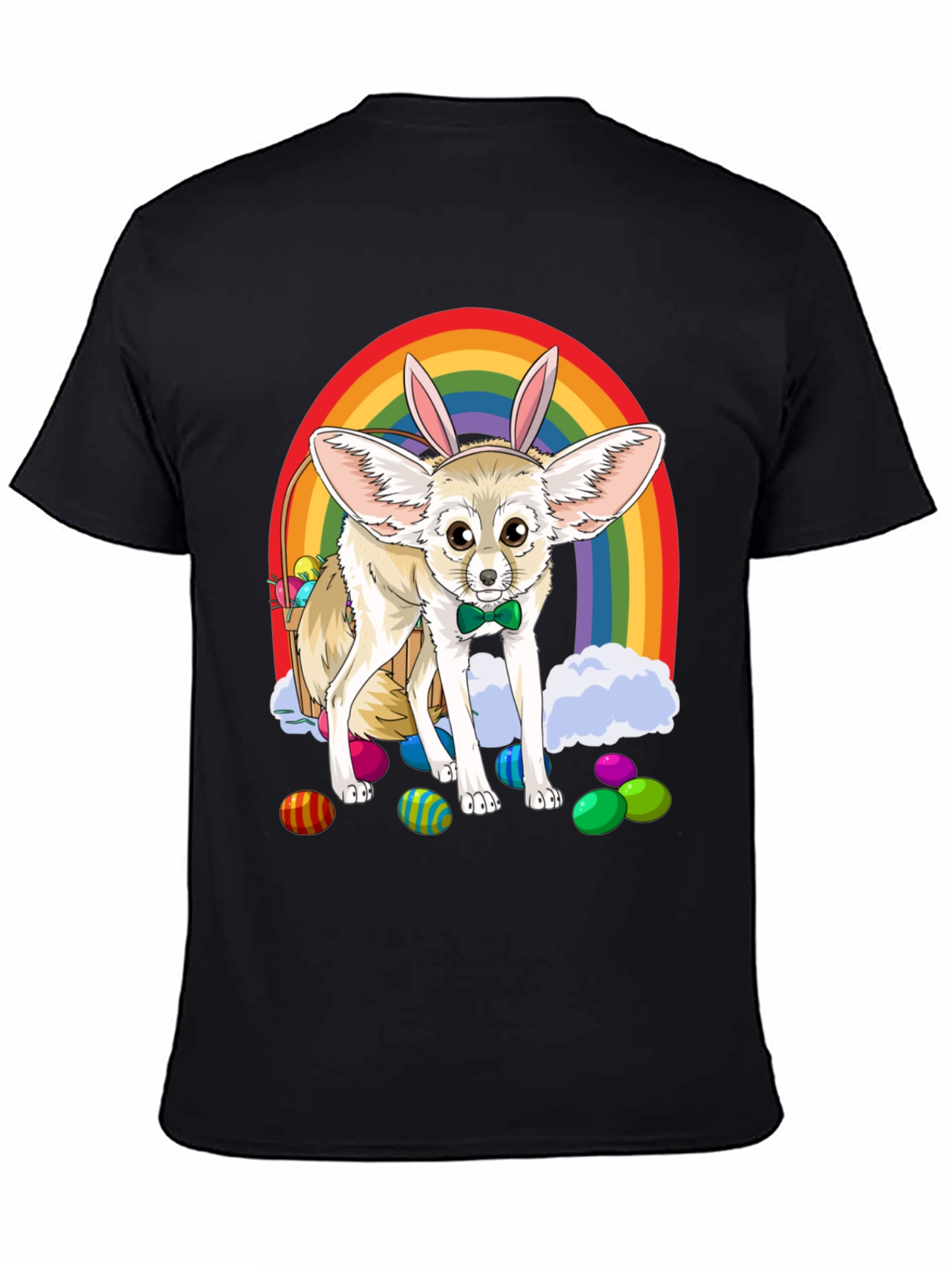 Easter Fennec Fox Rainbow T-Shirt