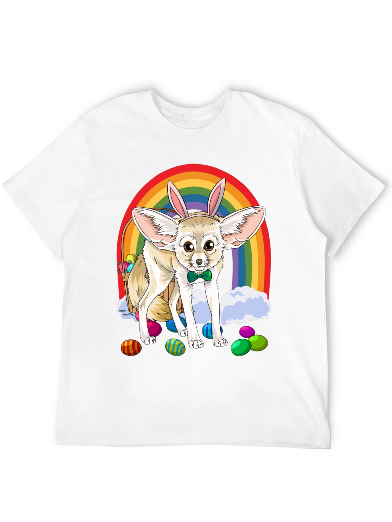 Easter Fennec Fox Rainbow T-Shirt