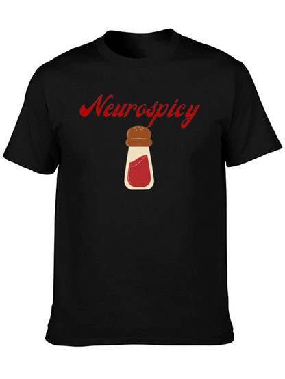 Neurospicy T-Shirt Black Cotton Graphic Tee