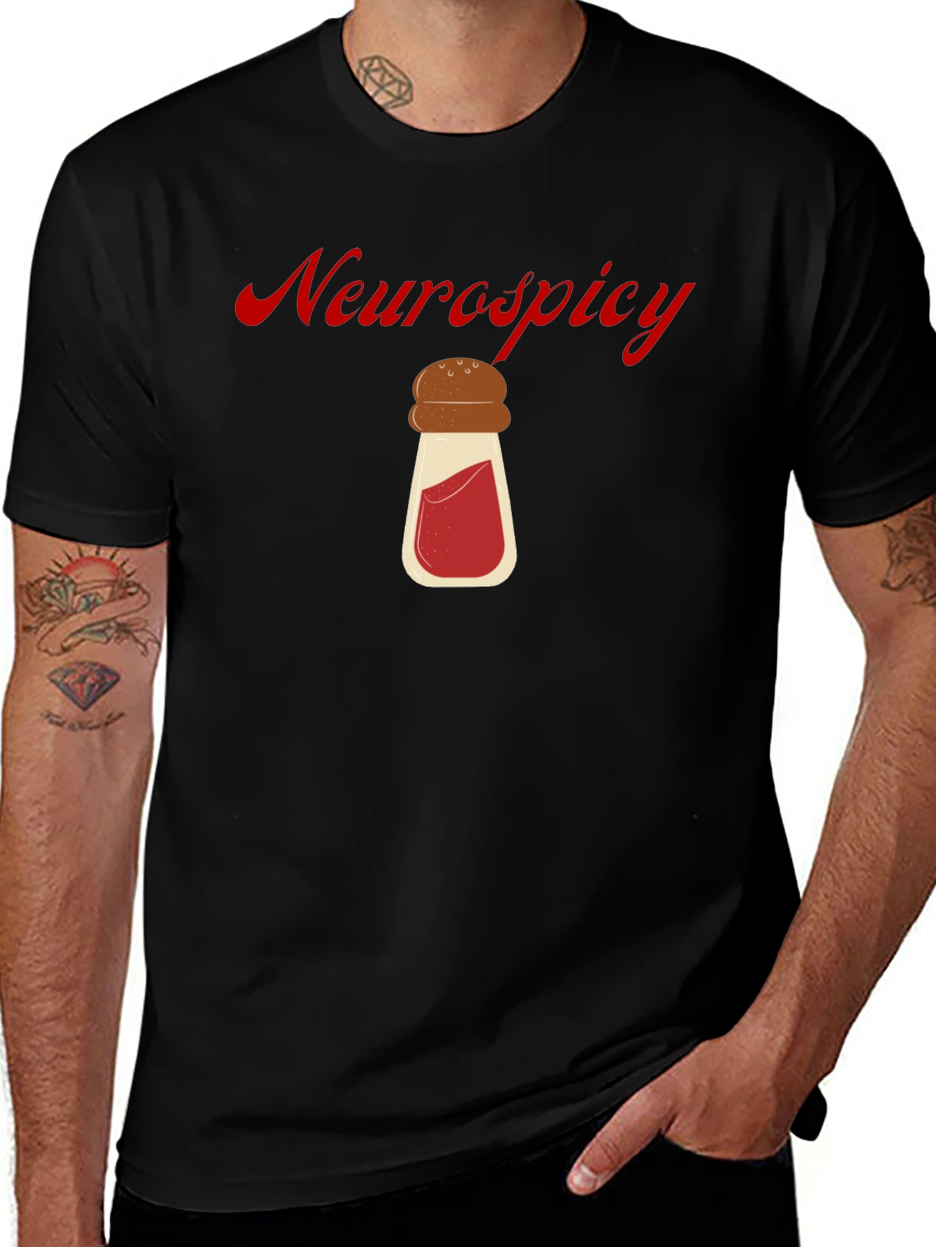 Neurospicy T-Shirt Black Cotton Graphic Tee