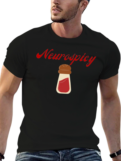 Neurospicy T-Shirt Black Cotton Graphic Tee