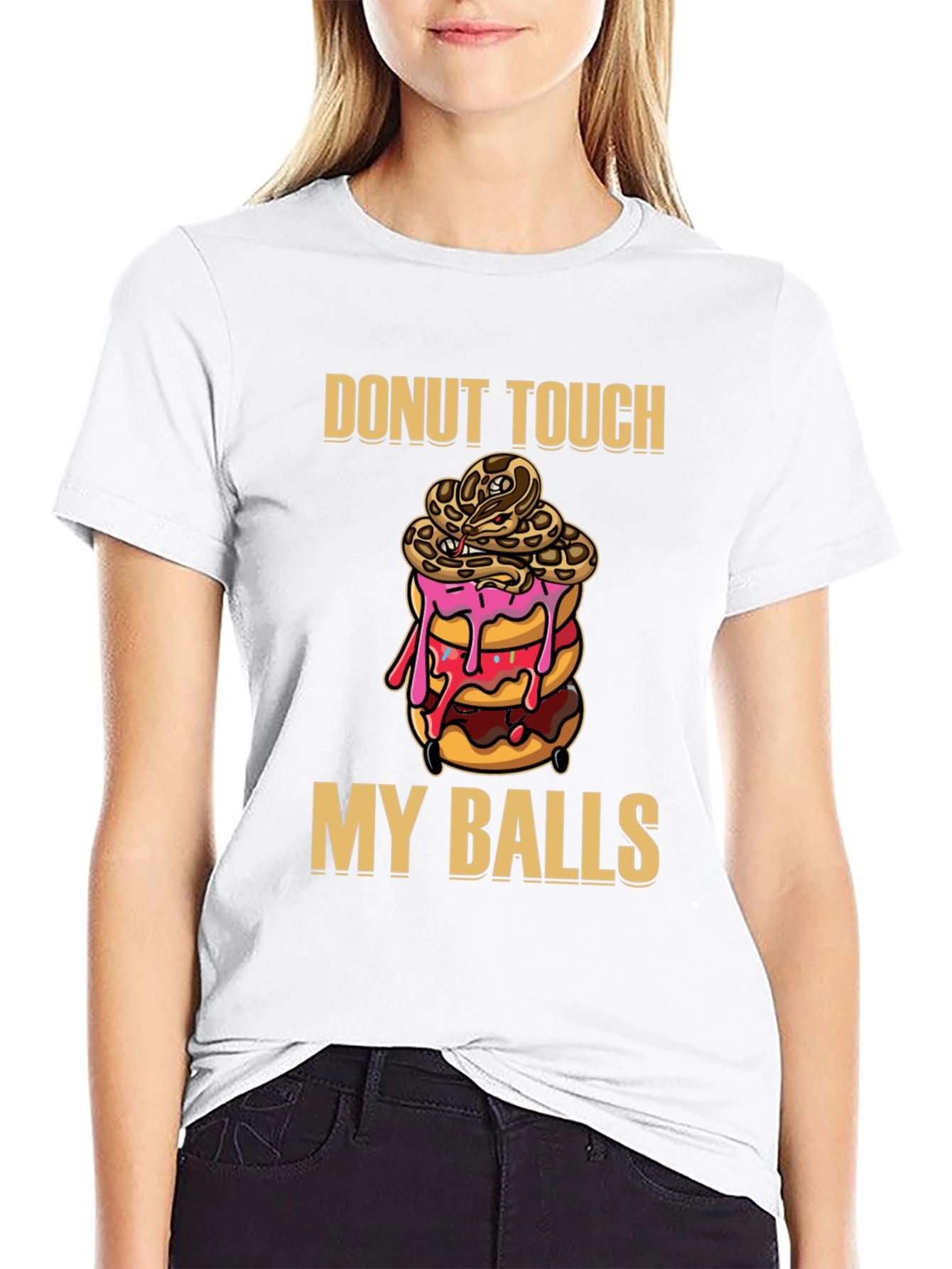 Donut Touch My Balls Snake T-Shirt