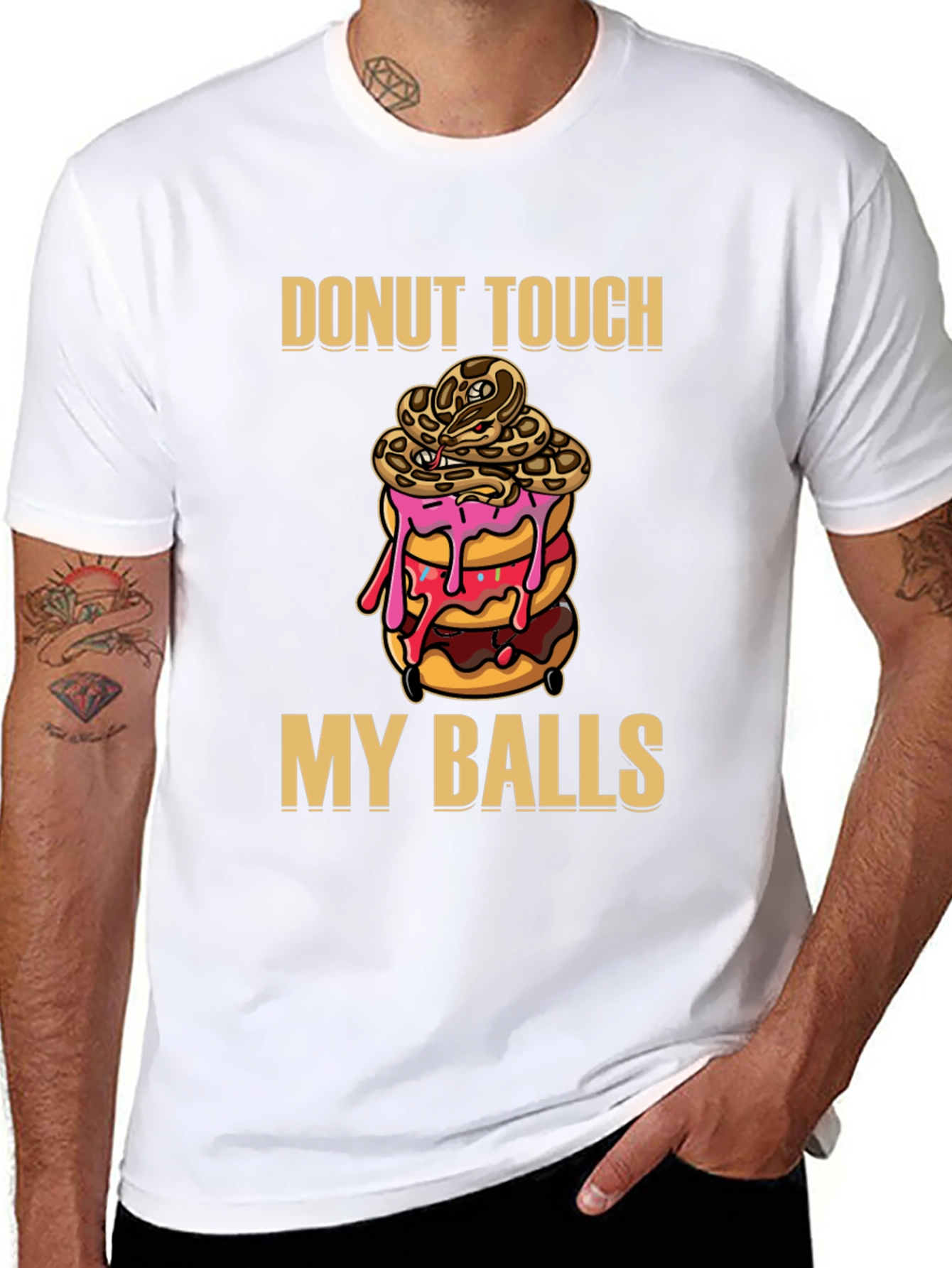 Donut Touch My Balls Snake T-Shirt