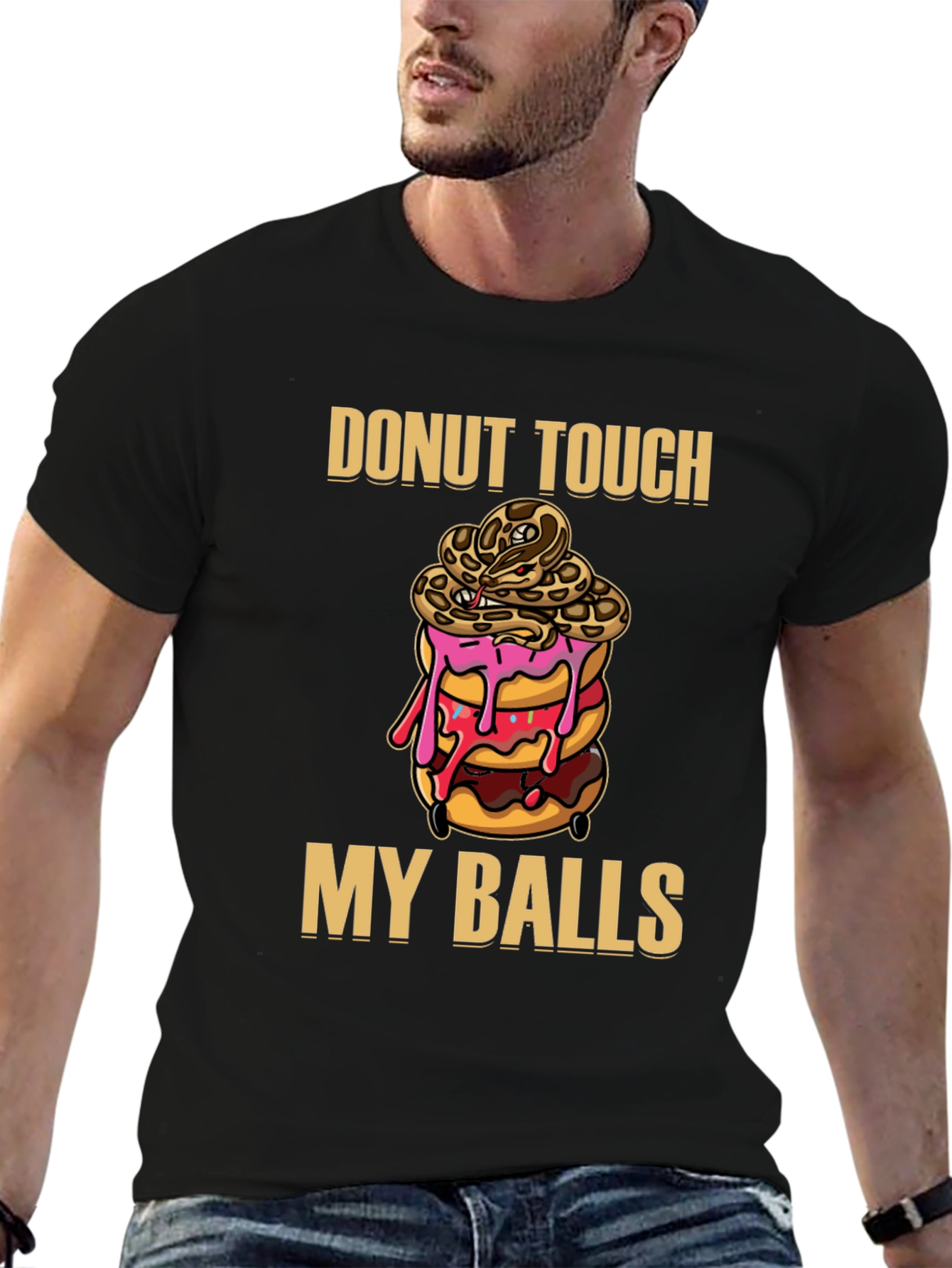 Donut Touch My Balls Snake T-Shirt