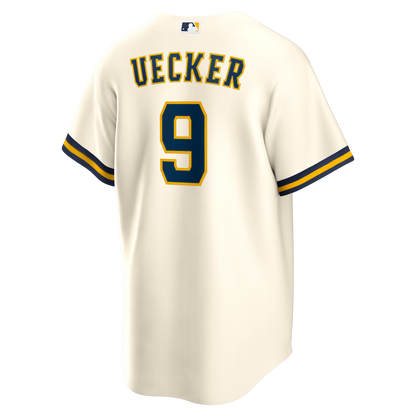 Bob Uecker Milwaukee Brewers Nike Home Retired Player Replica Jersey - Cream