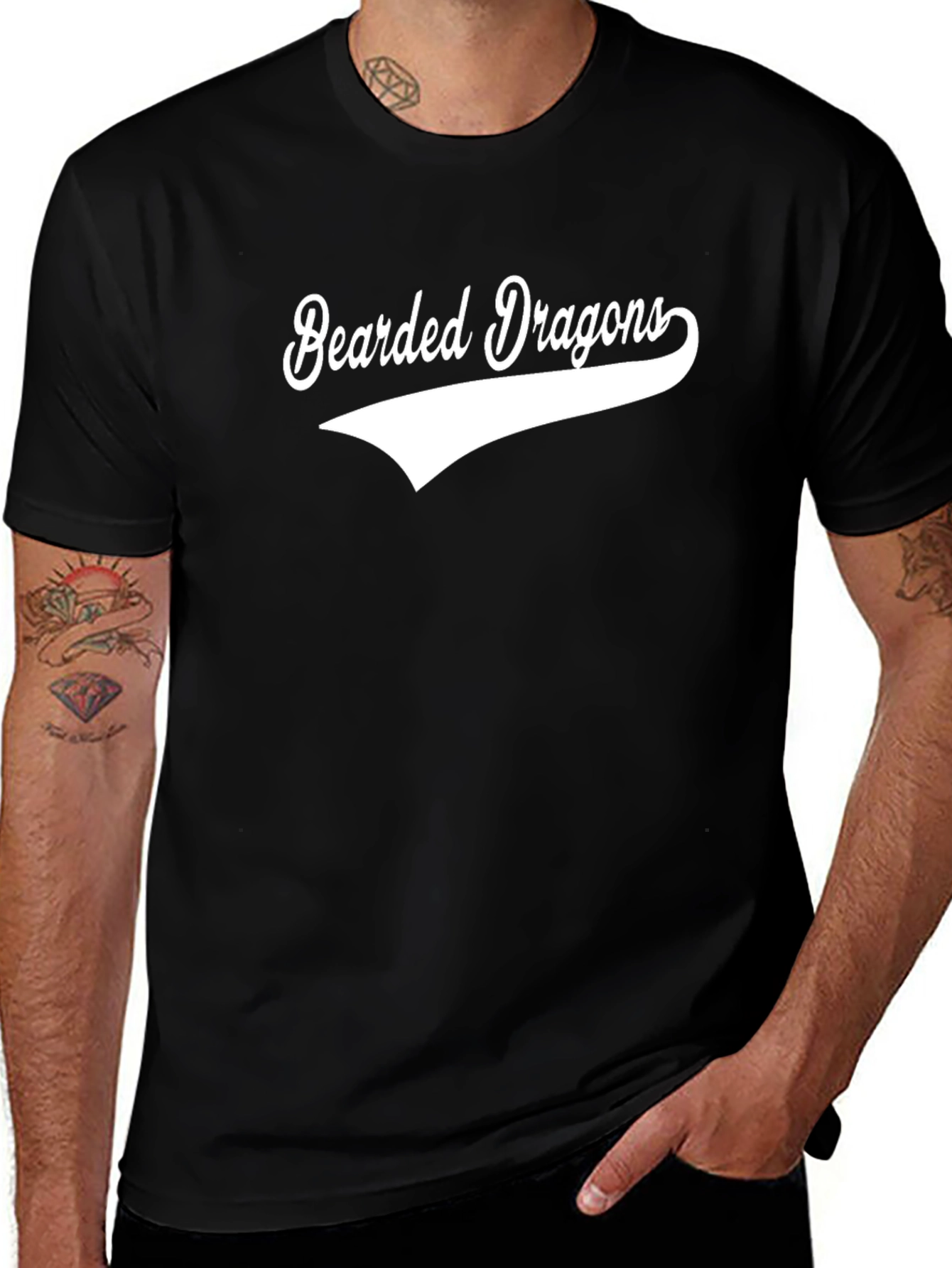 Bearded Dragons Tee - Black Cotton T-Shirt