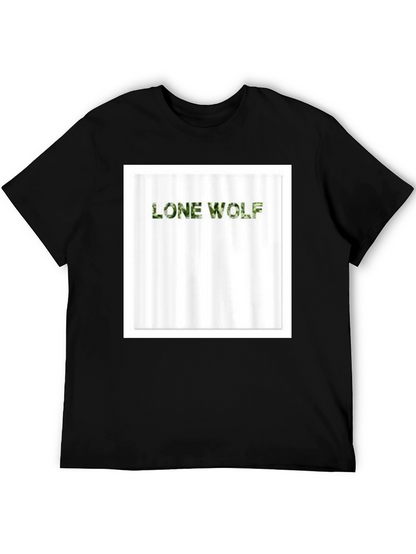 Lone Wolf Camo Tee - Mens Black T-Shirt