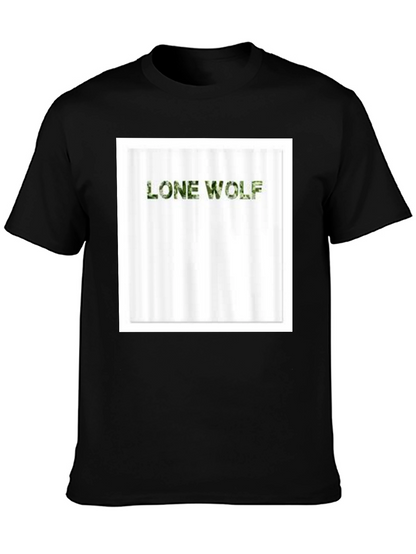 Lone Wolf Camo Tee - Mens Black T-Shirt