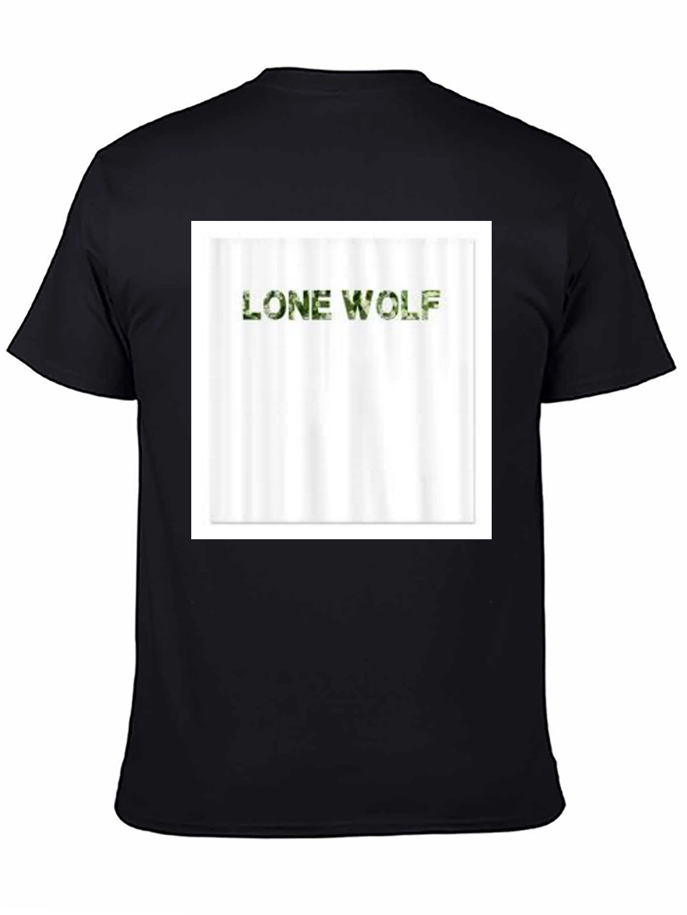 Lone Wolf Camo Tee - Mens Black T-Shirt