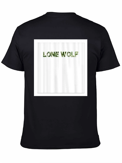 Lone Wolf Camo Tee - Mens Black T-Shirt