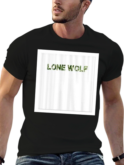 Lone Wolf Camo Tee - Mens Black T-Shirt