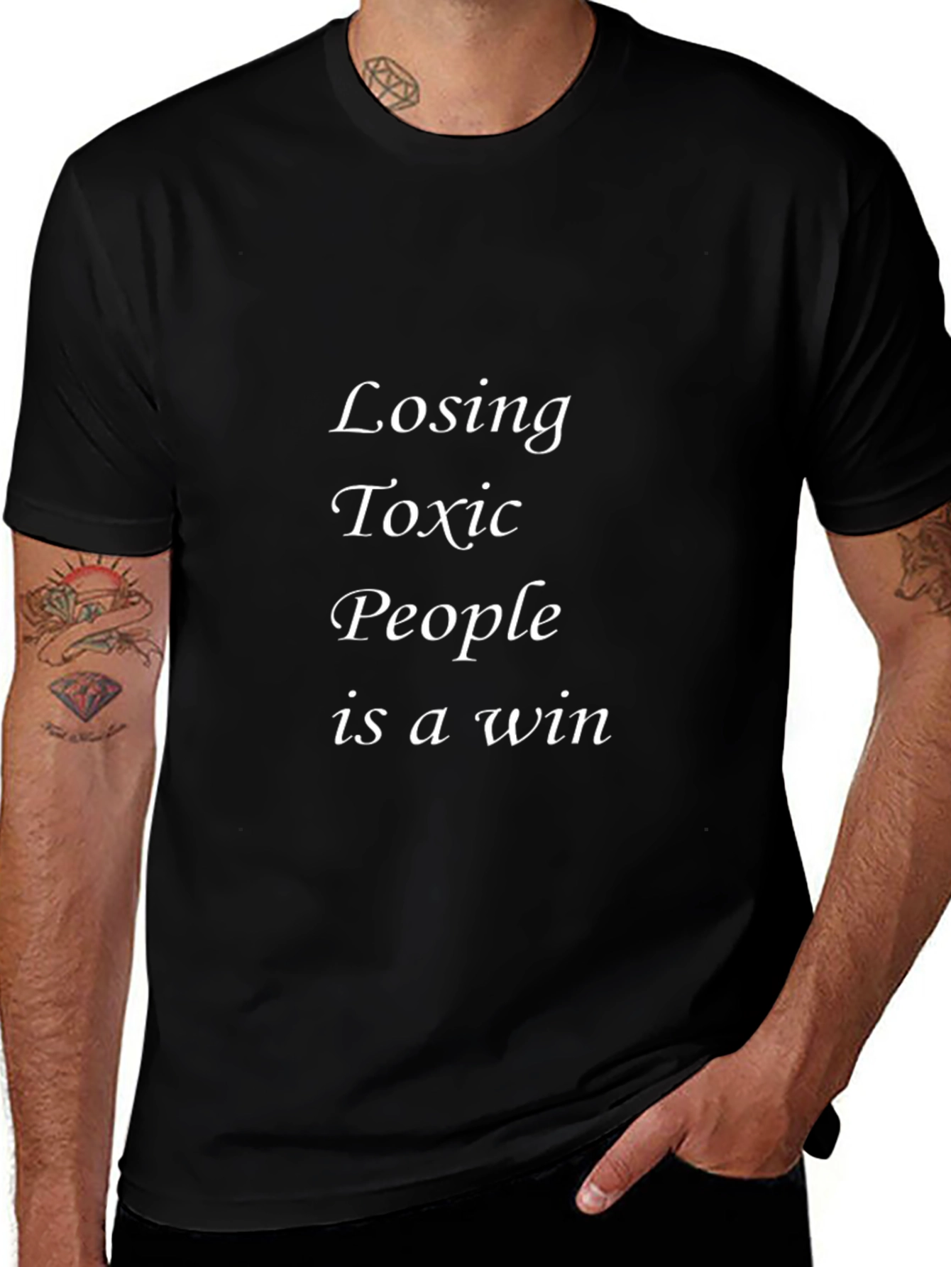 Losing Toxic People is a Win Black T-Shirt