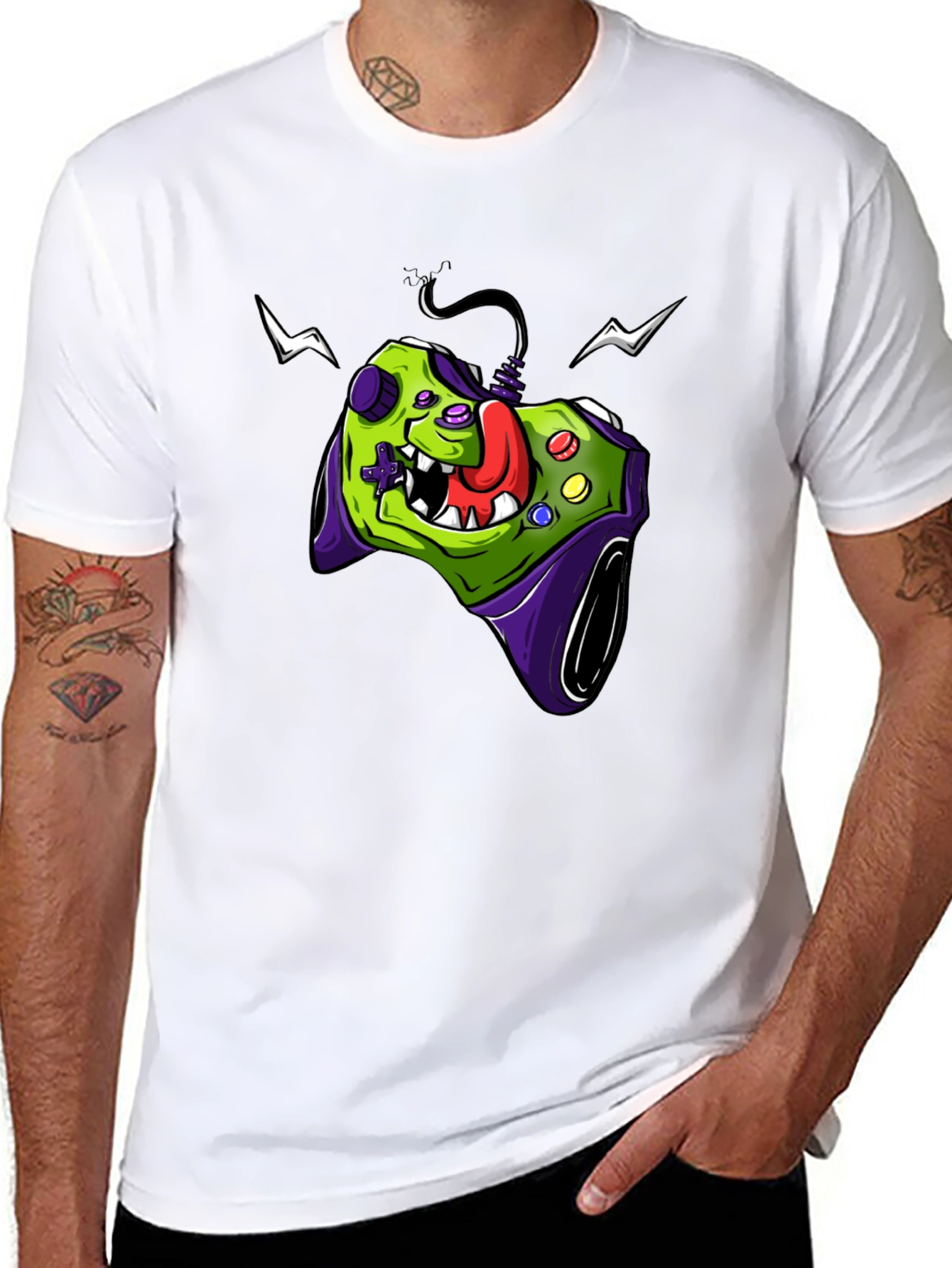 Gamer Controller Graphic Tee - Black