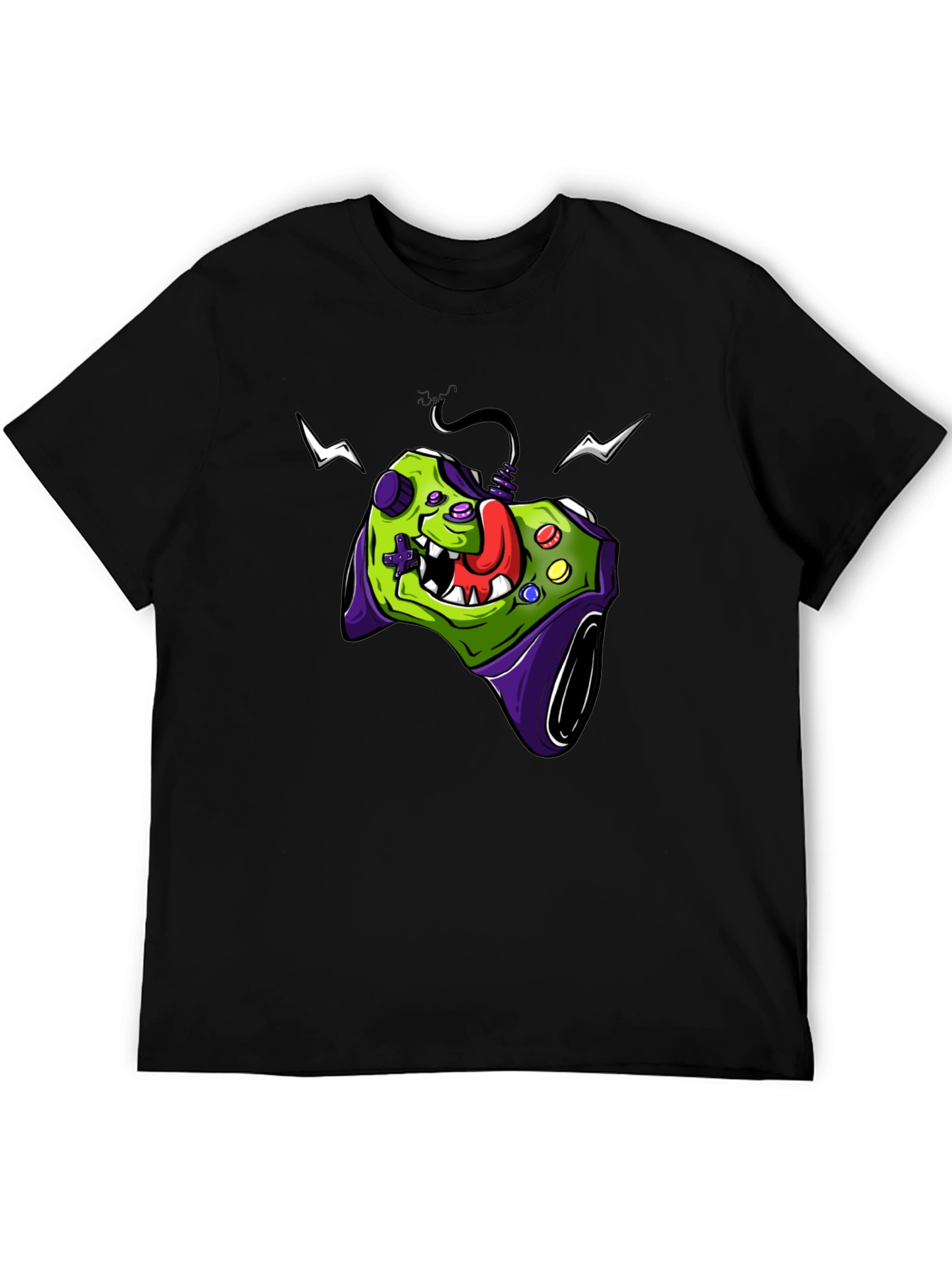 Gamer Controller Graphic Tee - Black