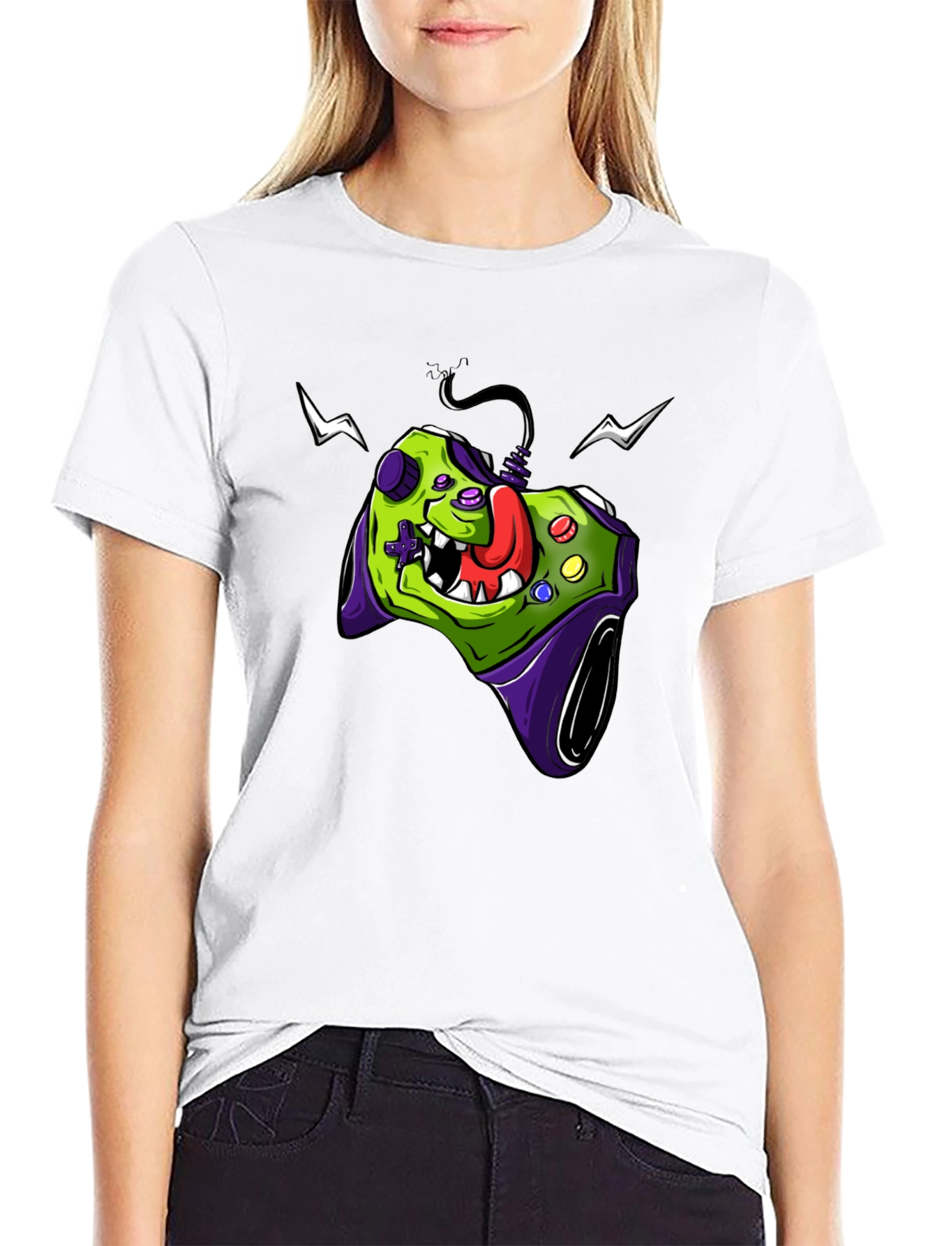 Gamer Controller Graphic Tee - Black