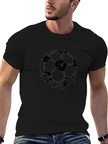 Game Day Soccer T-Shirt - Black Cotton Tee