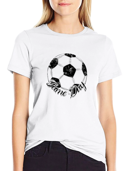Game Day Soccer T-Shirt - Black Cotton Tee