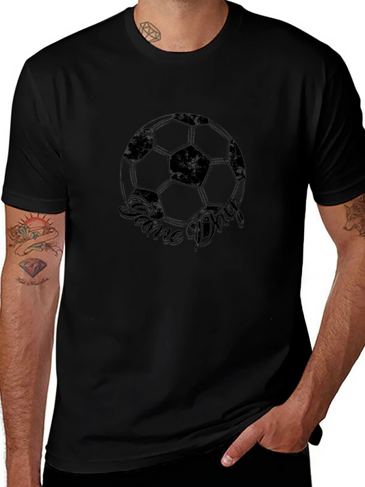 Game Day Soccer T-Shirt - Black Cotton Tee