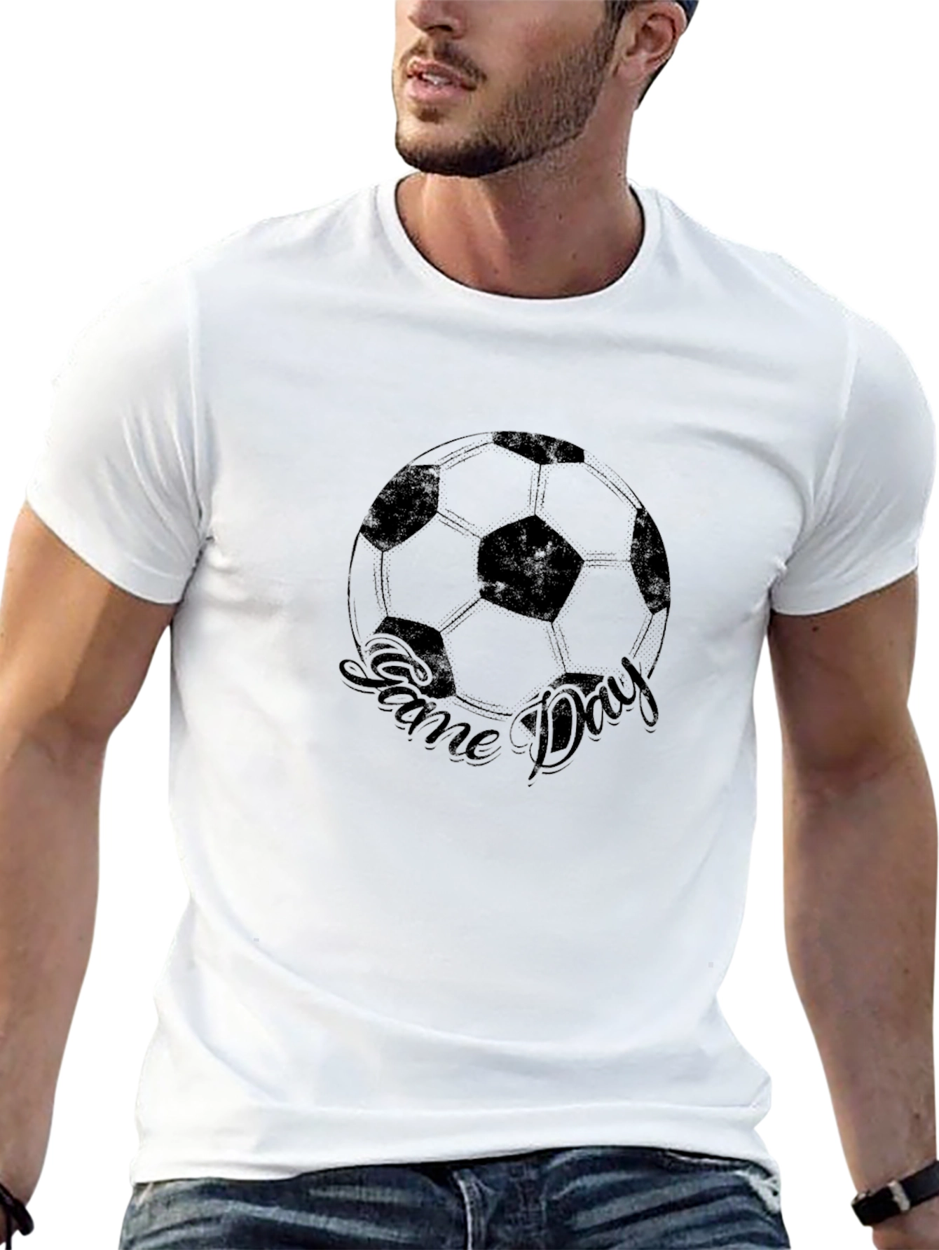 Game Day Soccer T-Shirt - Black Cotton Tee