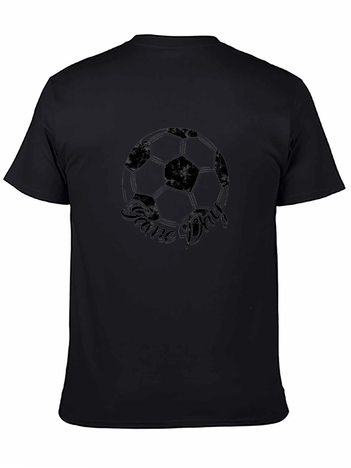 Game Day Soccer T-Shirt - Black Cotton Tee