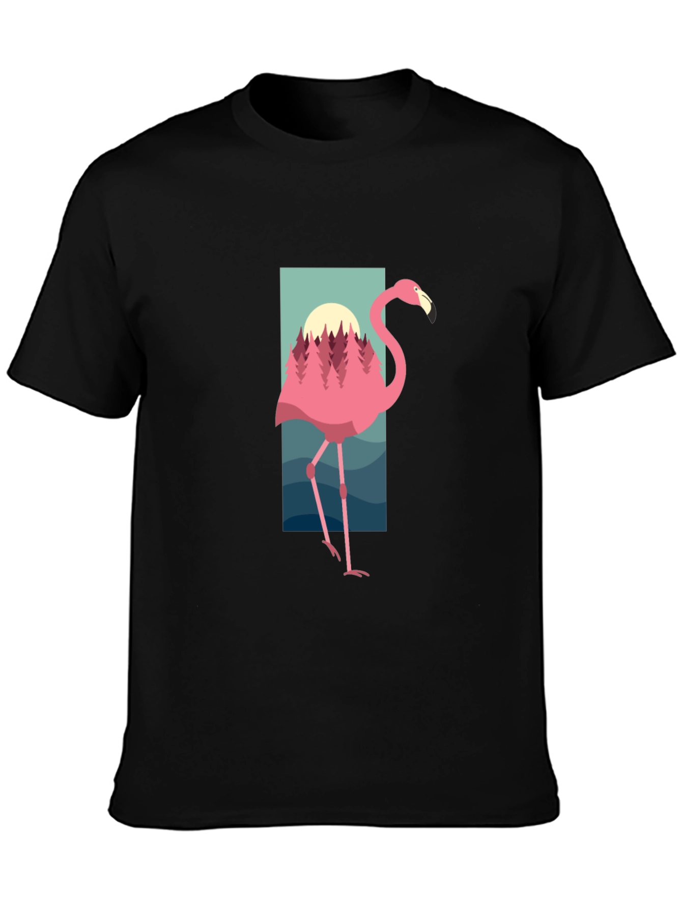 Flamingo Graphic Tee - Tropical Style
