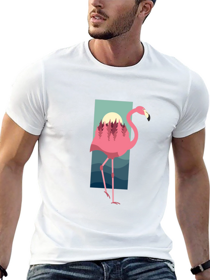 Flamingo Graphic Tee - Tropical Style