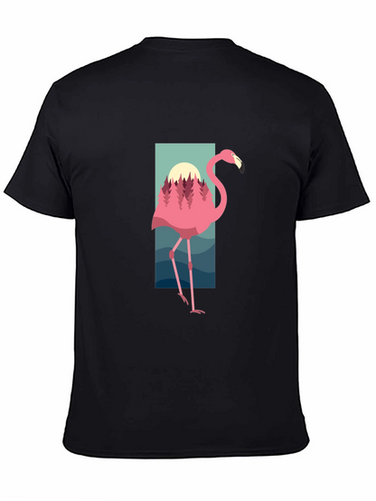 Flamingo Graphic Tee - Tropical Style