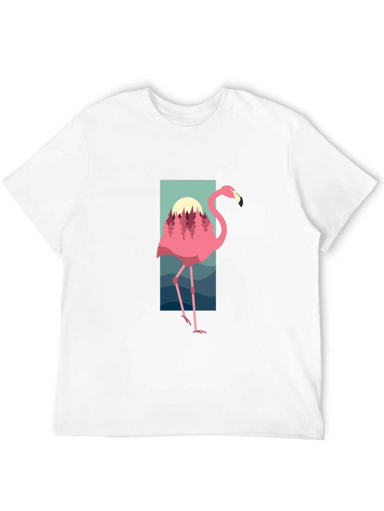 Flamingo Graphic Tee - Tropical Style
