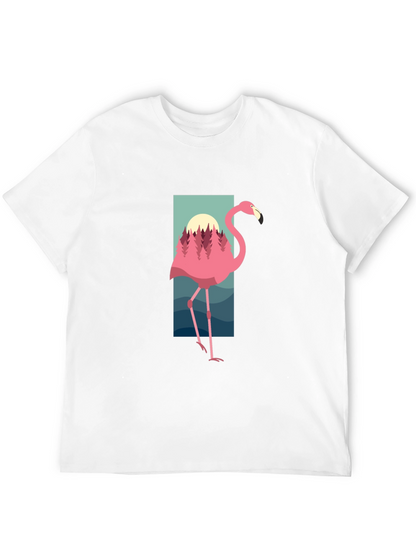 Flamingo Graphic Tee - Tropical Style