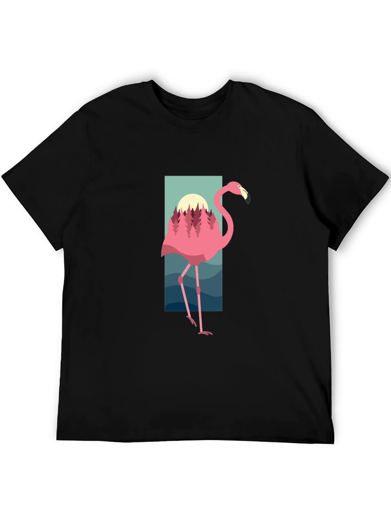 Flamingo Graphic Tee - Tropical Style