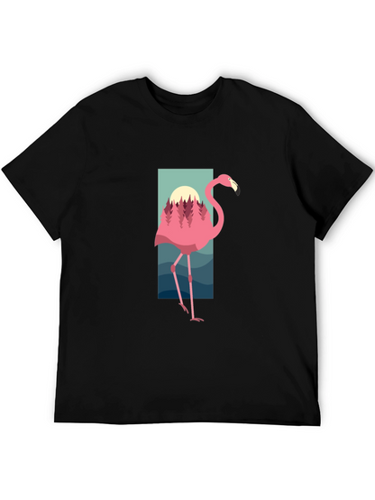 Flamingo Graphic Tee - Tropical Style
