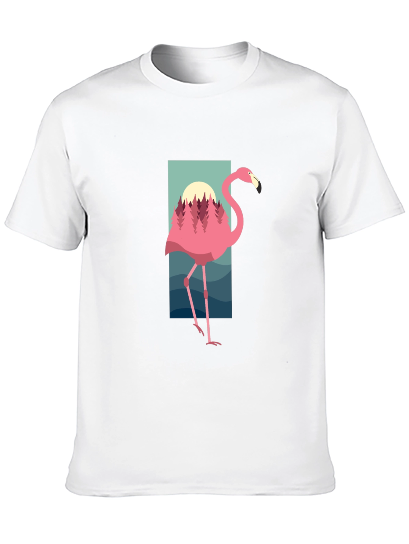Flamingo Graphic Tee - Tropical Style