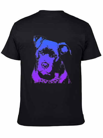 Dog Graphic Print Crew Neck T-Shirt