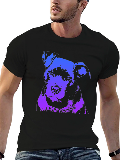 Dog Graphic Print Crew Neck T-Shirt