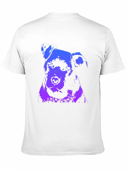 Dog Graphic Print Crew Neck T-Shirt