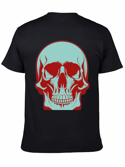 Skull Graphic T-Shirt: Bold Two-Tone Design
