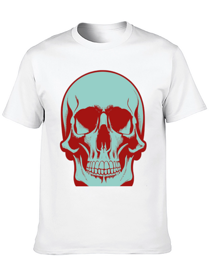 Skull Graphic T-Shirt: Bold Two-Tone Design