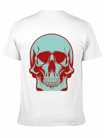 Skull Graphic T-Shirt: Bold Two-Tone Design