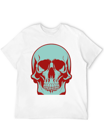 Skull Graphic T-Shirt: Bold Two-Tone Design