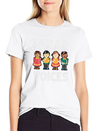 I Hear Voices Graphic Tee - Unisex Black T-Shirt