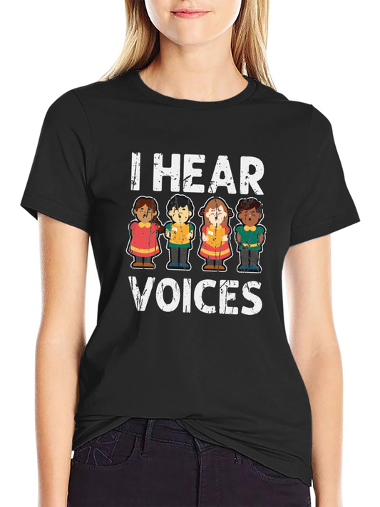 I Hear Voices Graphic Tee - Unisex Black T-Shirt