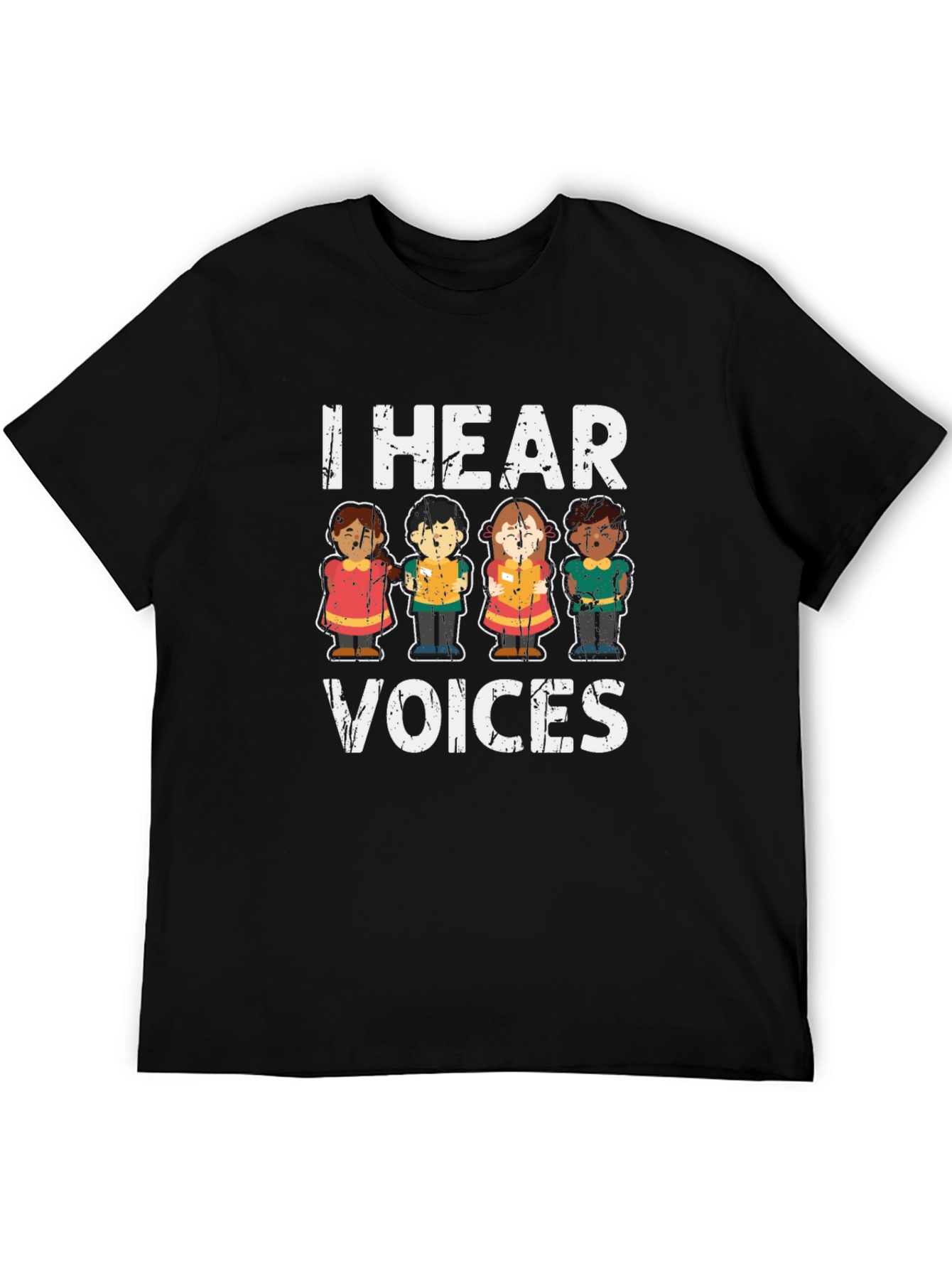 I Hear Voices Graphic Tee - Unisex Black T-Shirt